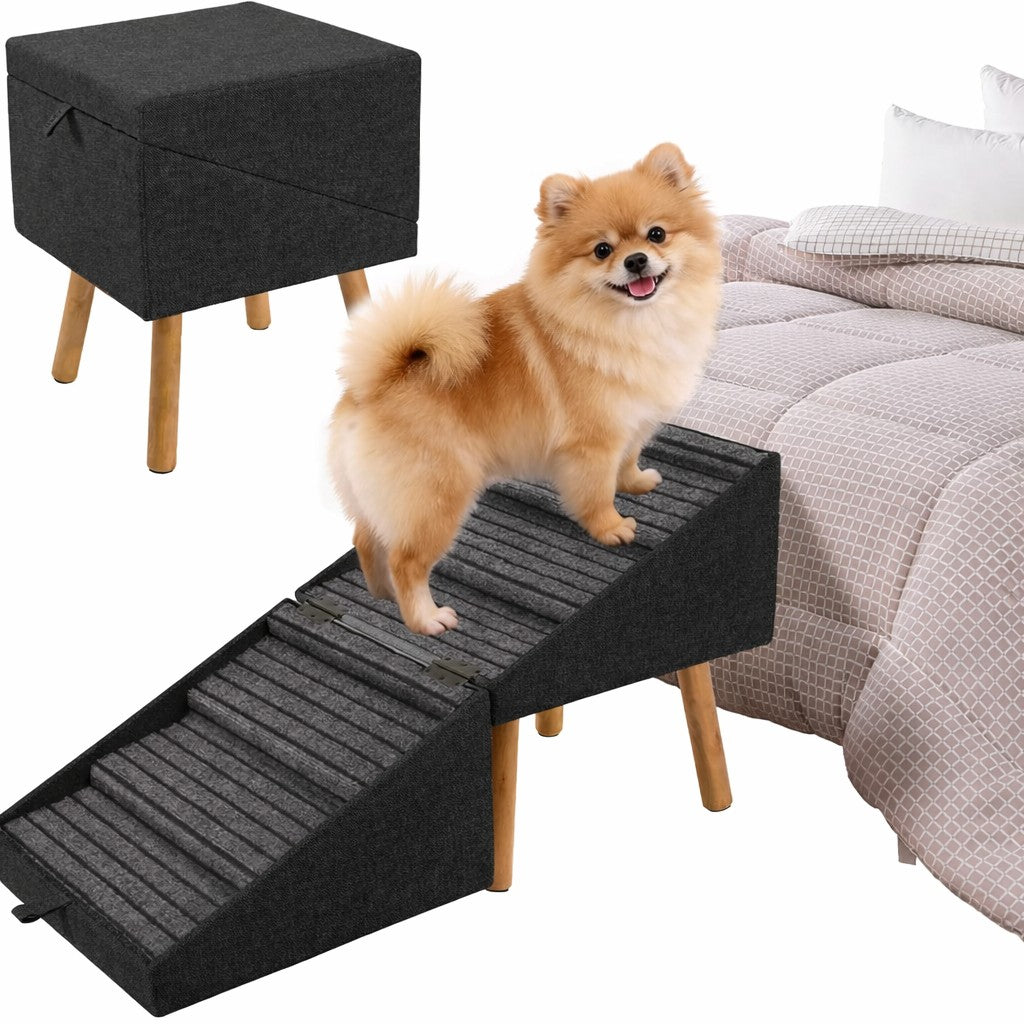2-in-1 Dog Ramp & Ottoman — Safe Support Meets Smart Home Design