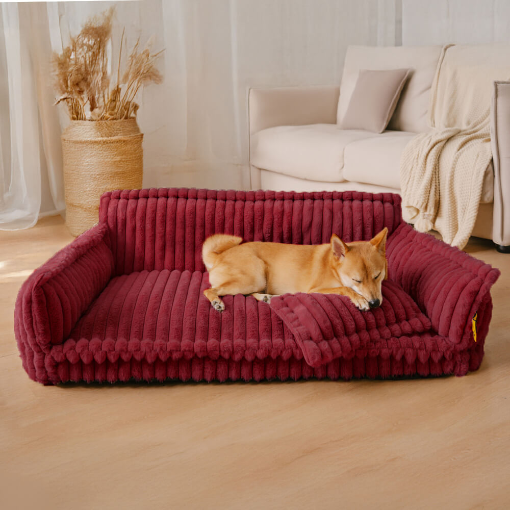 Large Washable Fluffy Orthopedic Dog Sofa Bed — Ultimate Comfort &Support