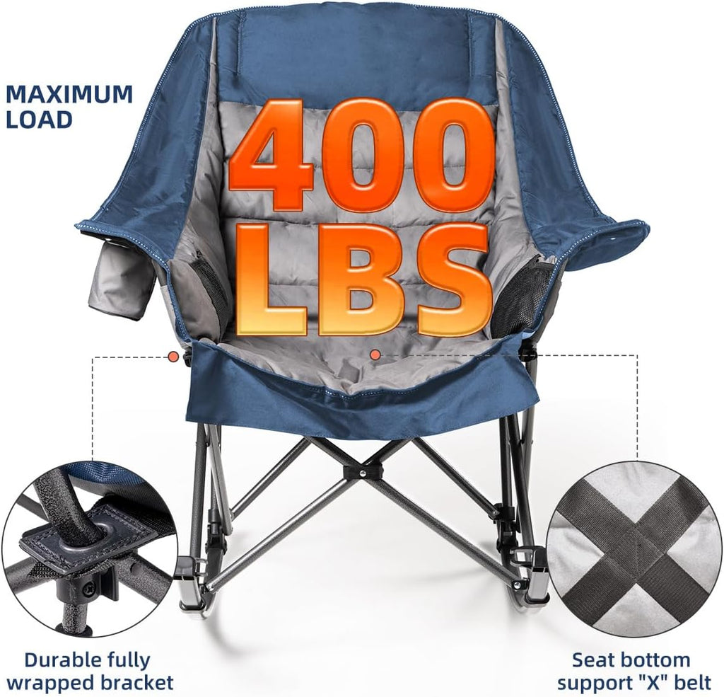 Adult Oversized Rocking Camp Chair