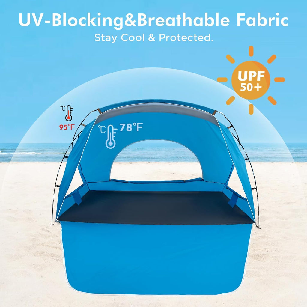 Beach tent, portable sunshade canopy