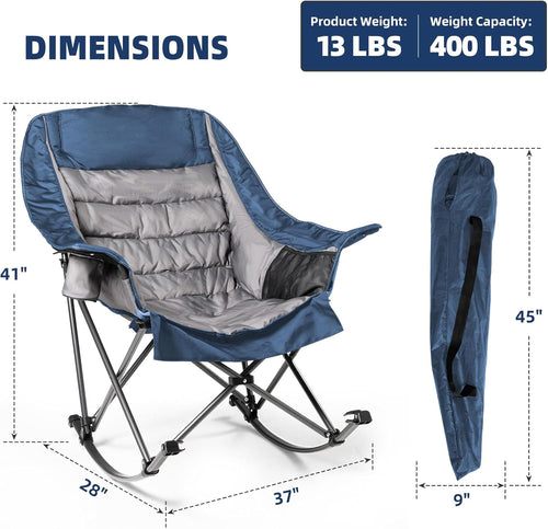 Adult Oversized Rocking Camp Chair