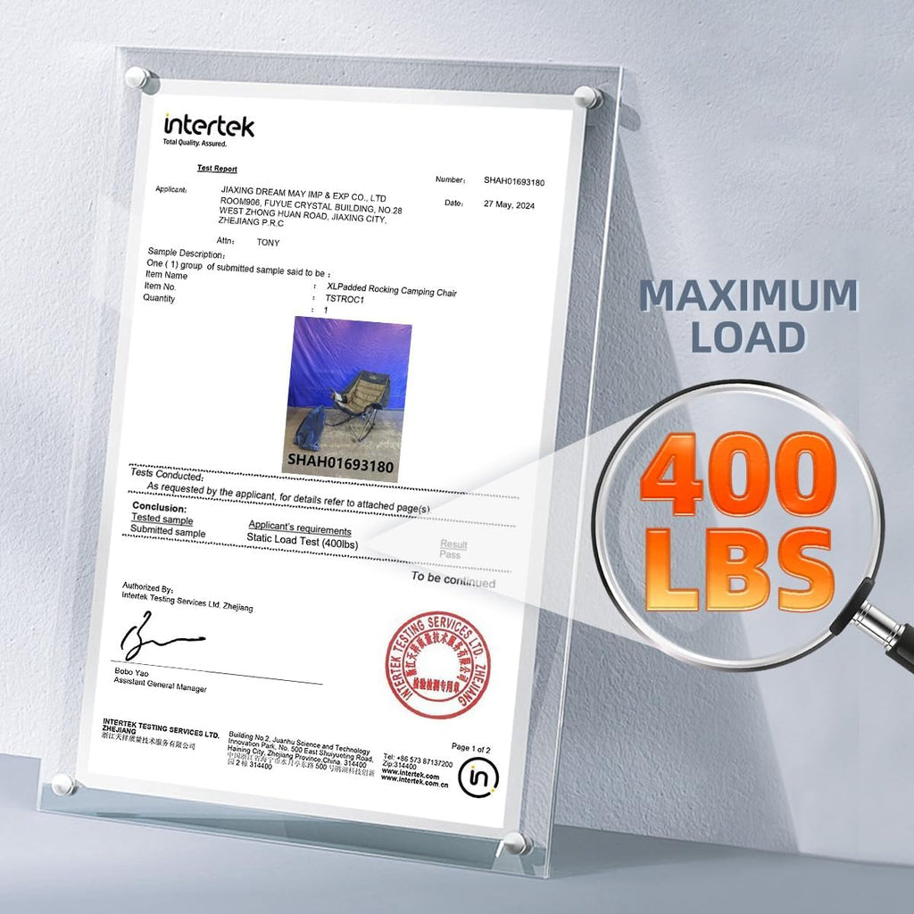 Adult Oversized Rocking Camp Chair