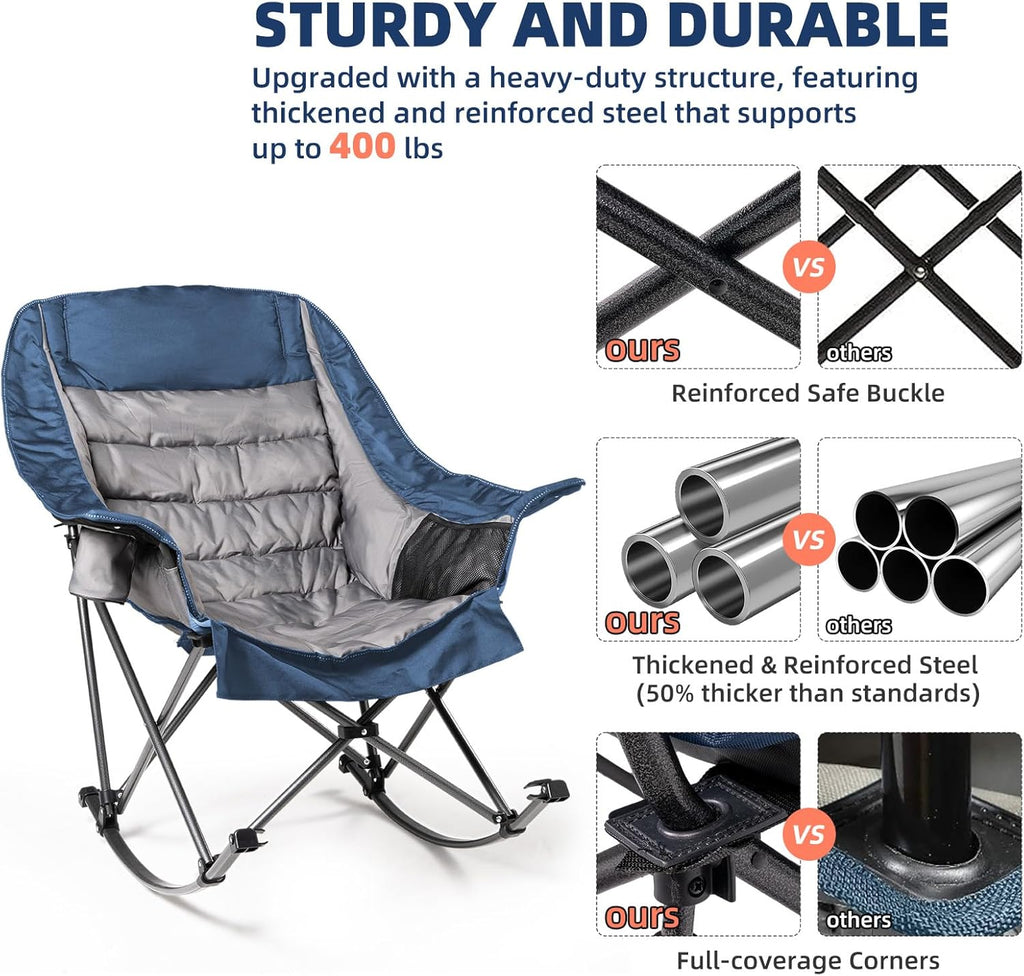 Adult Oversized Rocking Camp Chair