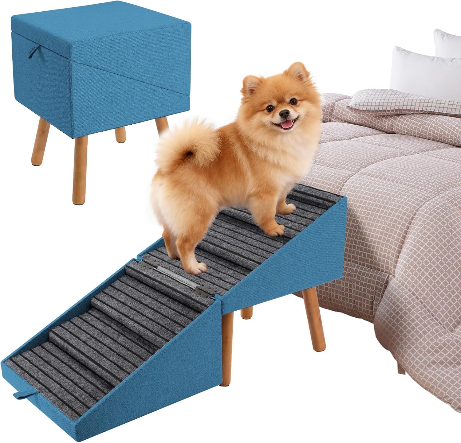 2-in-1 Dog Ramp & Ottoman — Safe Support Meets Smart Home Design