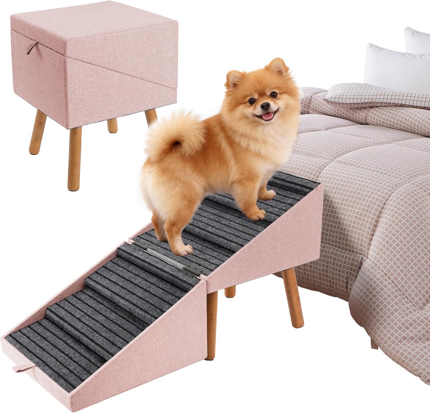 2-in-1 Dog Ramp & Ottoman — Safe Support Meets Smart Home Design