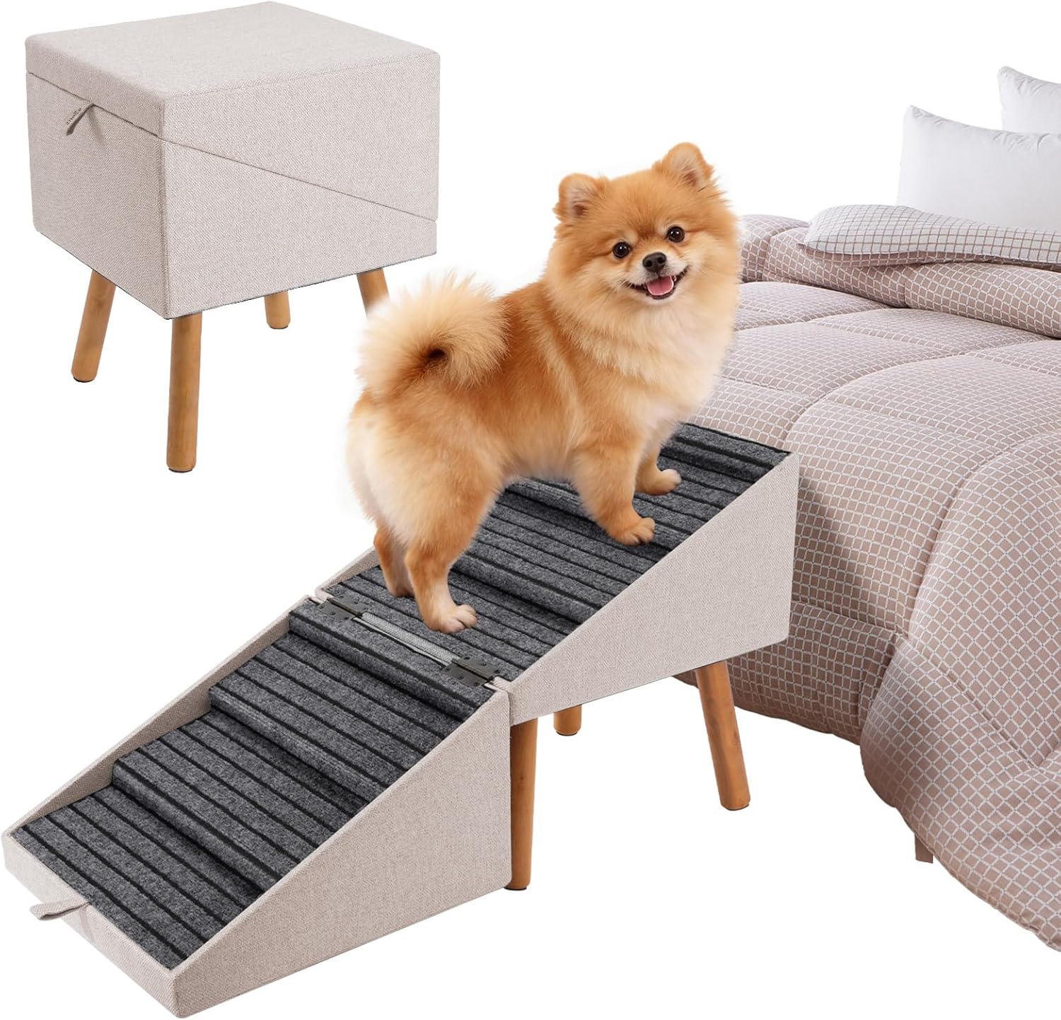 2-in-1 Dog Ramp & Ottoman — Safe Support Meets Smart Home Design