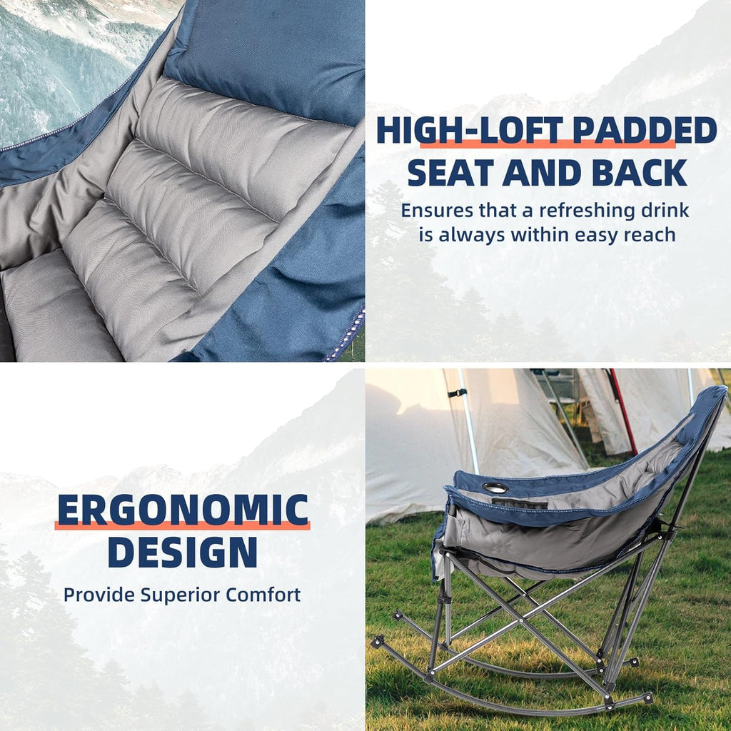 Adult Oversized Rocking Camp Chair