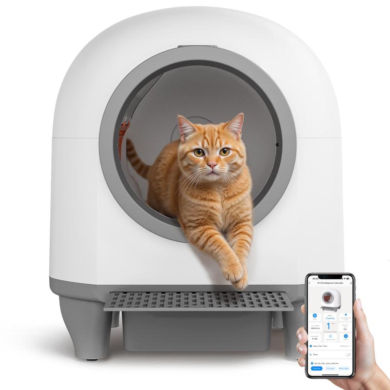 Smart Low-Noise Self-Cleaning Cat Litter Box — Safe, Quiet & App-Controlled