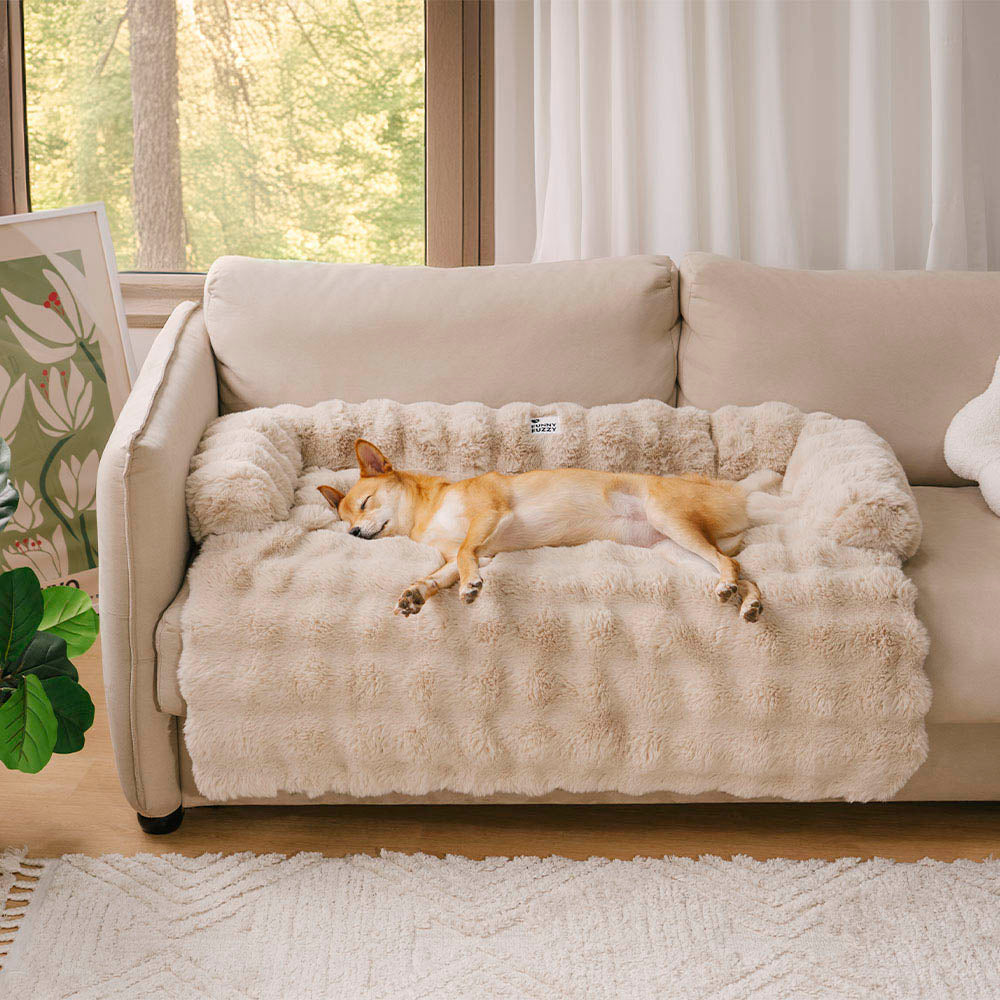 Fluffy Fuzzy Calming Dog Bed & Sofa Protector — Comfort Meets Style