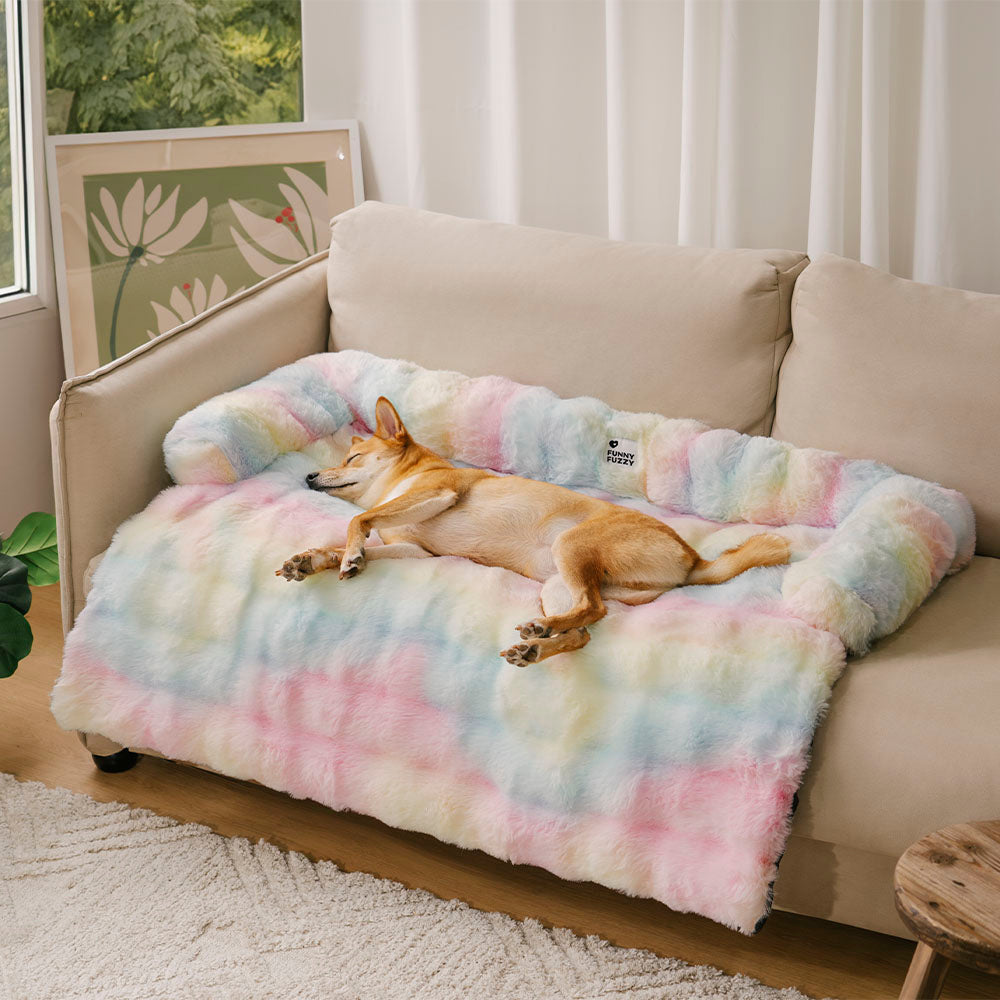 Fluffy Fuzzy Calming Dog Bed & Sofa Protector — Comfort Meets Style