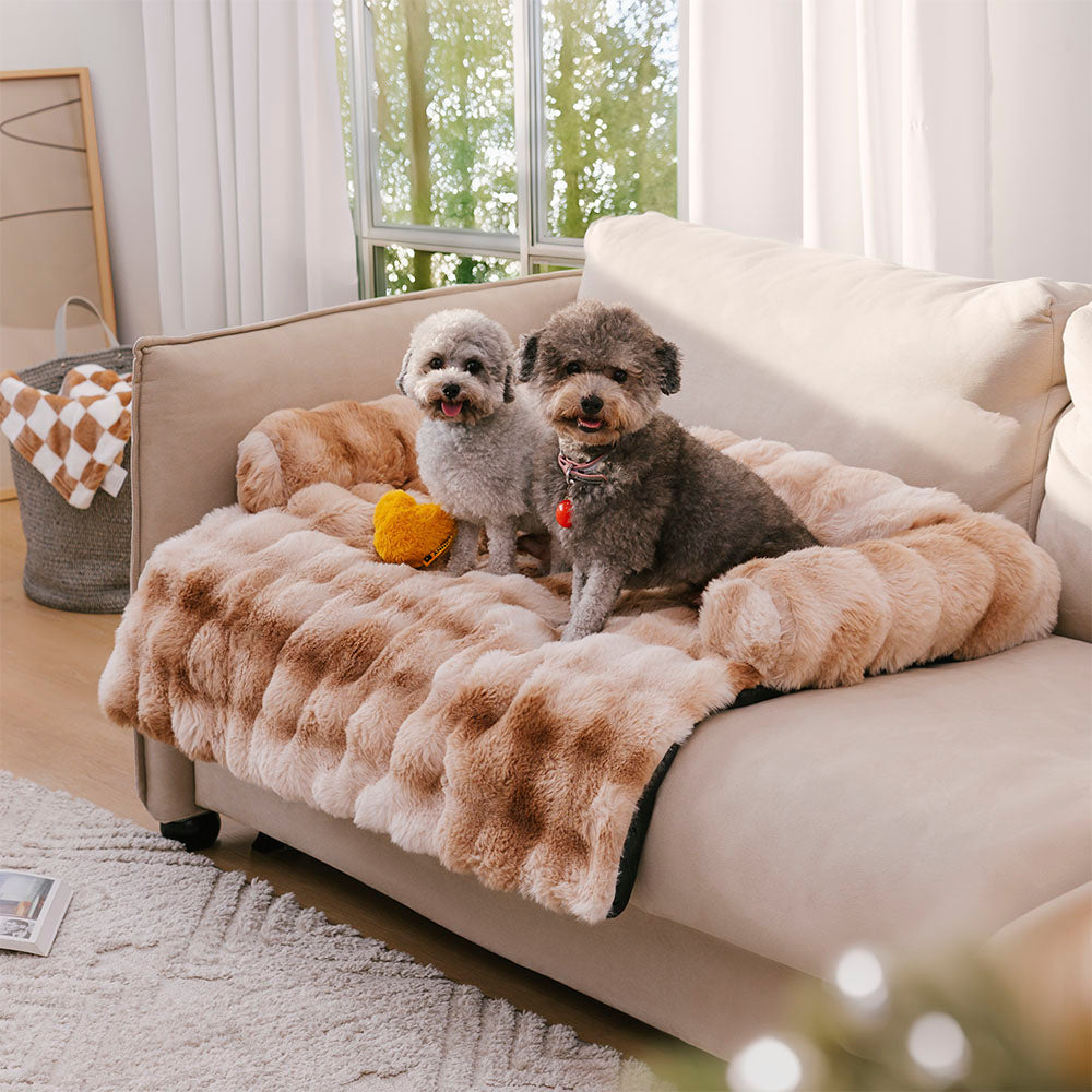 Fluffy Fuzzy Calming Dog Bed & Sofa Protector — Comfort Meets Style