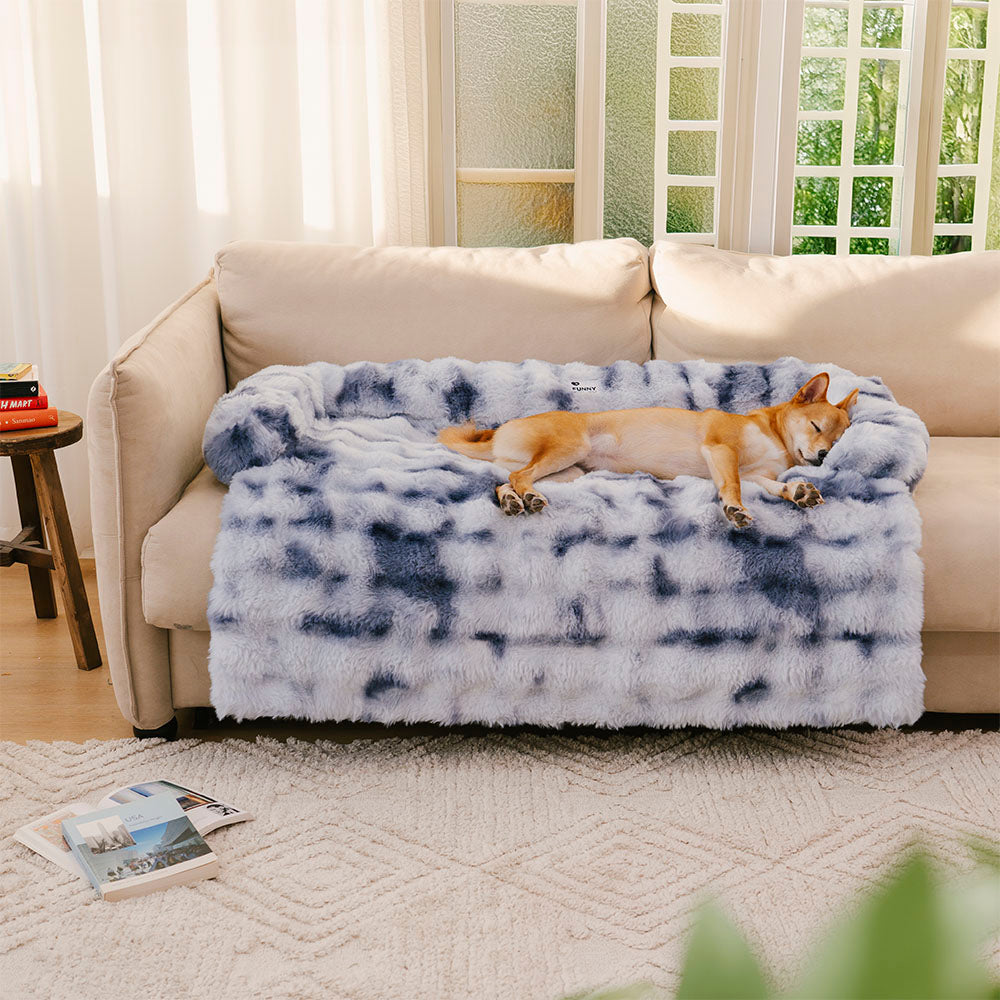 Fluffy Fuzzy Calming Dog Bed & Sofa Protector — Comfort Meets Style