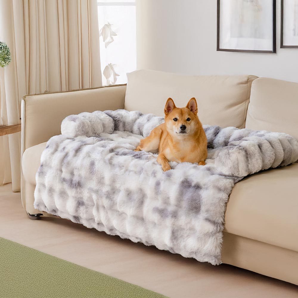 Fluffy Fuzzy Calming Dog Bed & Sofa Protector — Comfort Meets Style