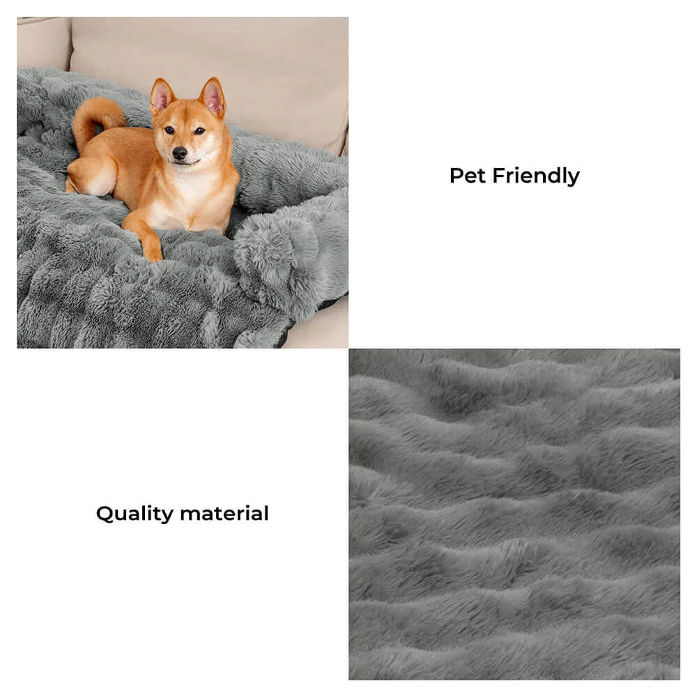 Fluffy Fuzzy Calming Dog Bed & Sofa Protector — Comfort Meets Style