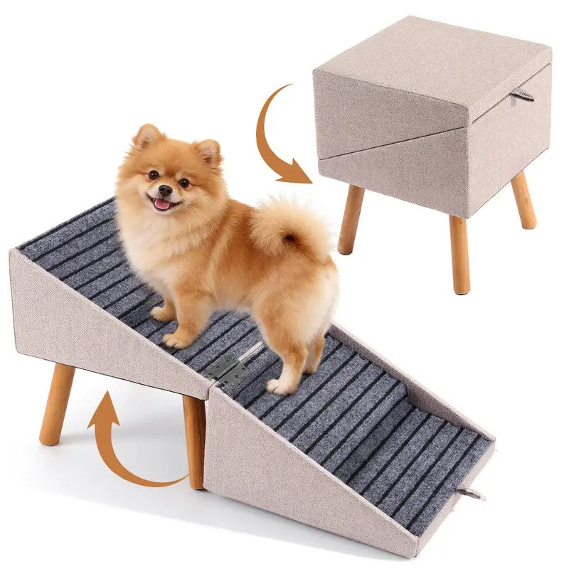 2-in-1 Dog Ramp & Ottoman — Safe Support Meets Smart Home Design